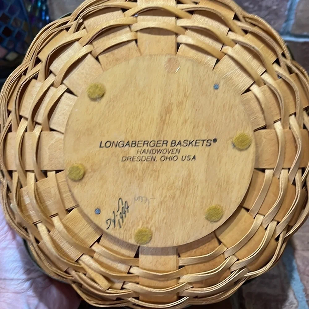 Vtg Longaberger 1999 Christmas Collection Popcorn Basket